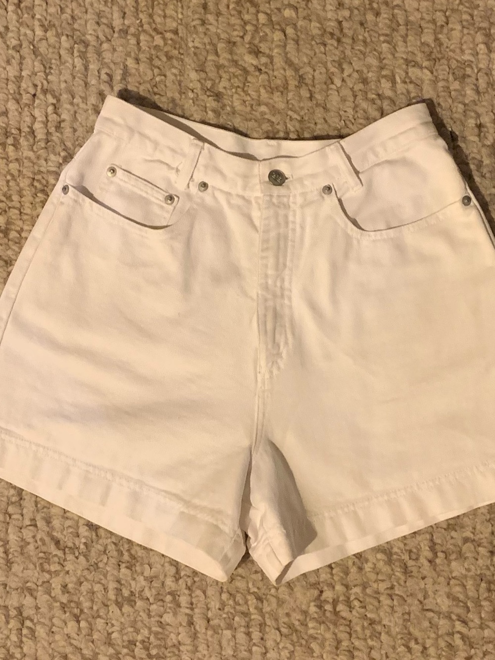 Nordstrom White High-Rise Denim Shorts